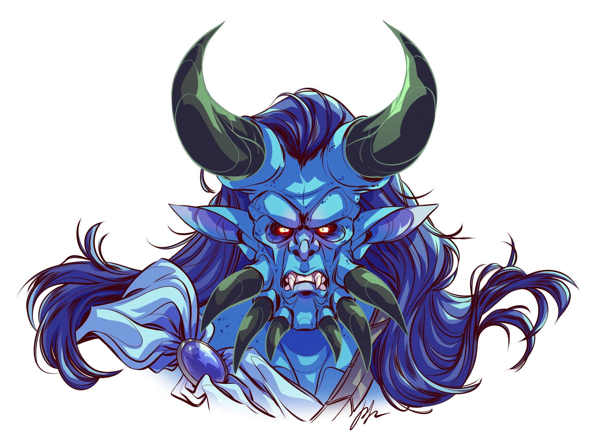 Azeophael Bust by Jenn Lee of <a href='http://risingsand.glass/' target='_blank'>Rising Sand</a>
