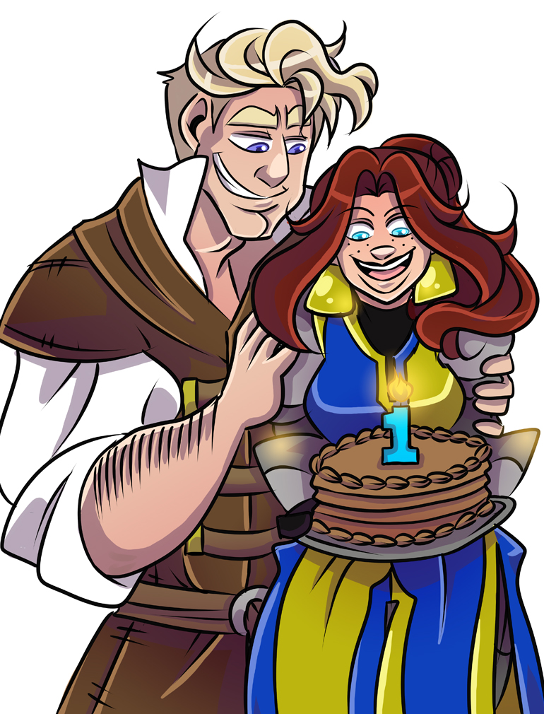 I do hope Lark is looking at that cake and not Hass' tits...